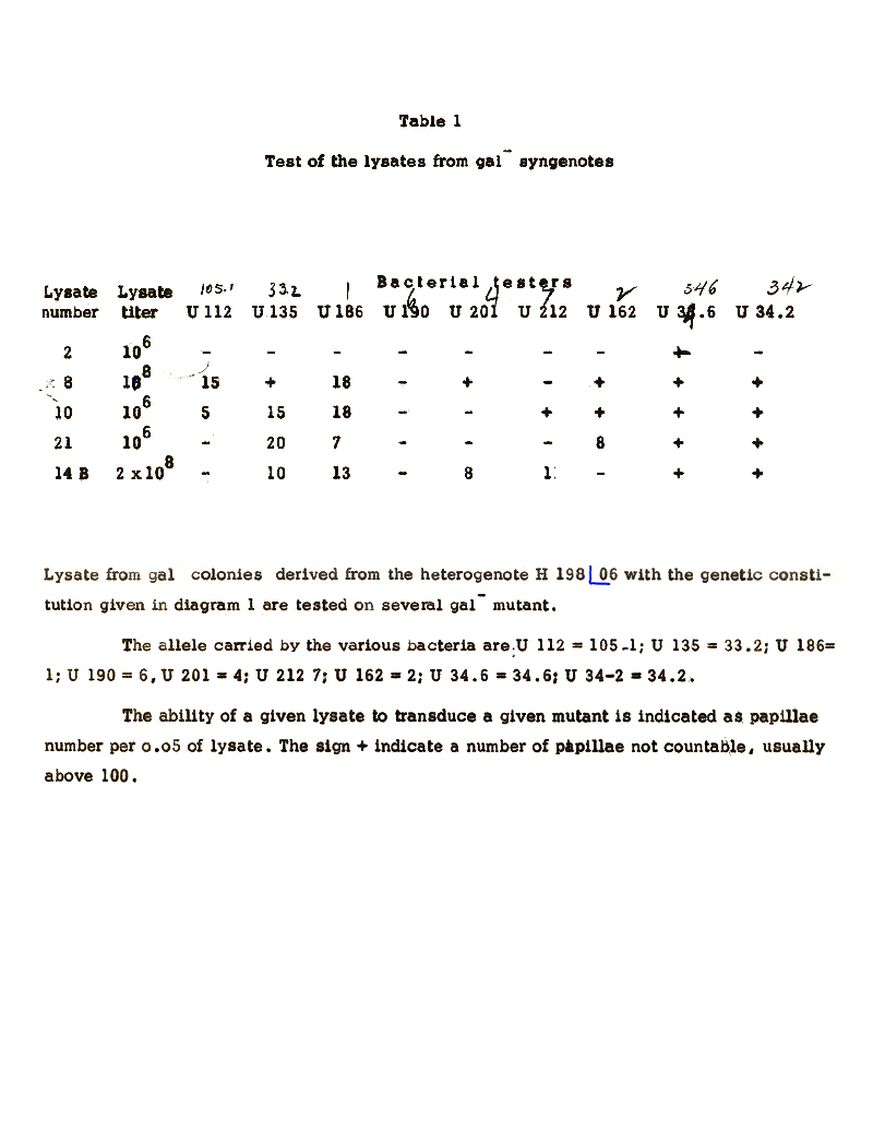 X062 syngenote Table I